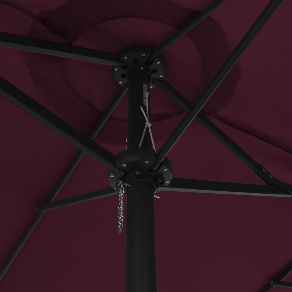 Parasol met aluminium paal 460x270 cm bordeauxrood is nu te koop bij PeponiXL, paradijselijk wonen!