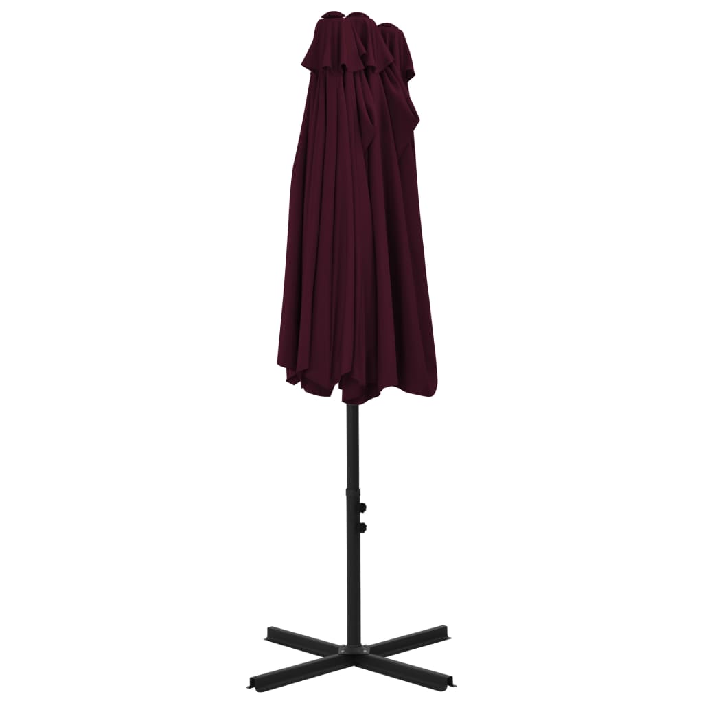 Parasol met aluminium paal 460x270 cm bordeauxrood is nu te koop bij PeponiXL, paradijselijk wonen!