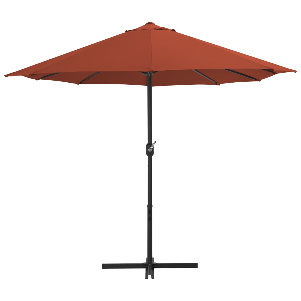 Parasol met aluminium paal 460x270 cm terracotta is nu te koop bij PeponiXL, paradijselijk wonen!