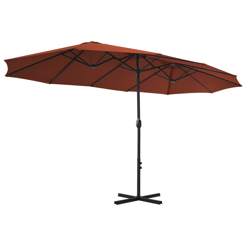 Parasol met aluminium paal 460x270 cm terracotta is nu te koop bij PeponiXL, paradijselijk wonen!