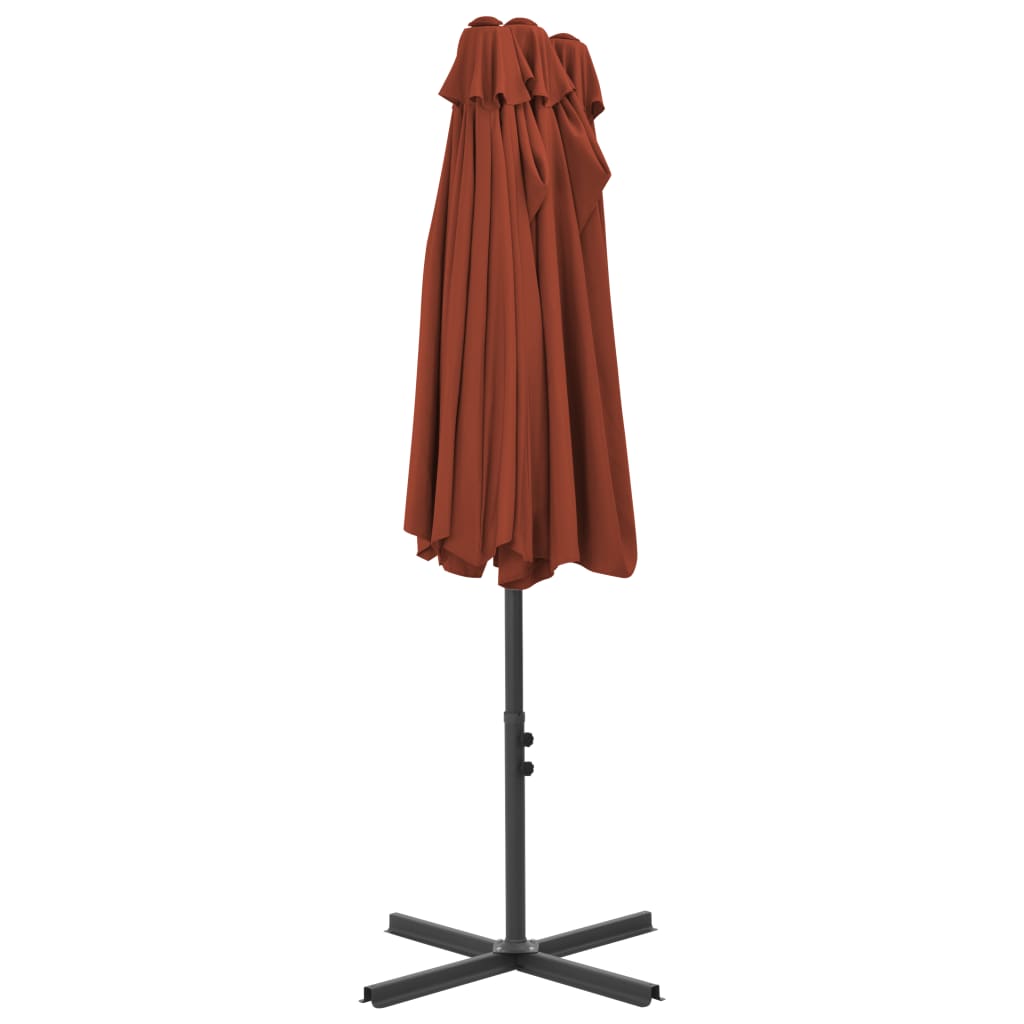Parasol met aluminium paal 460x270 cm terracotta is nu te koop bij PeponiXL, paradijselijk wonen!