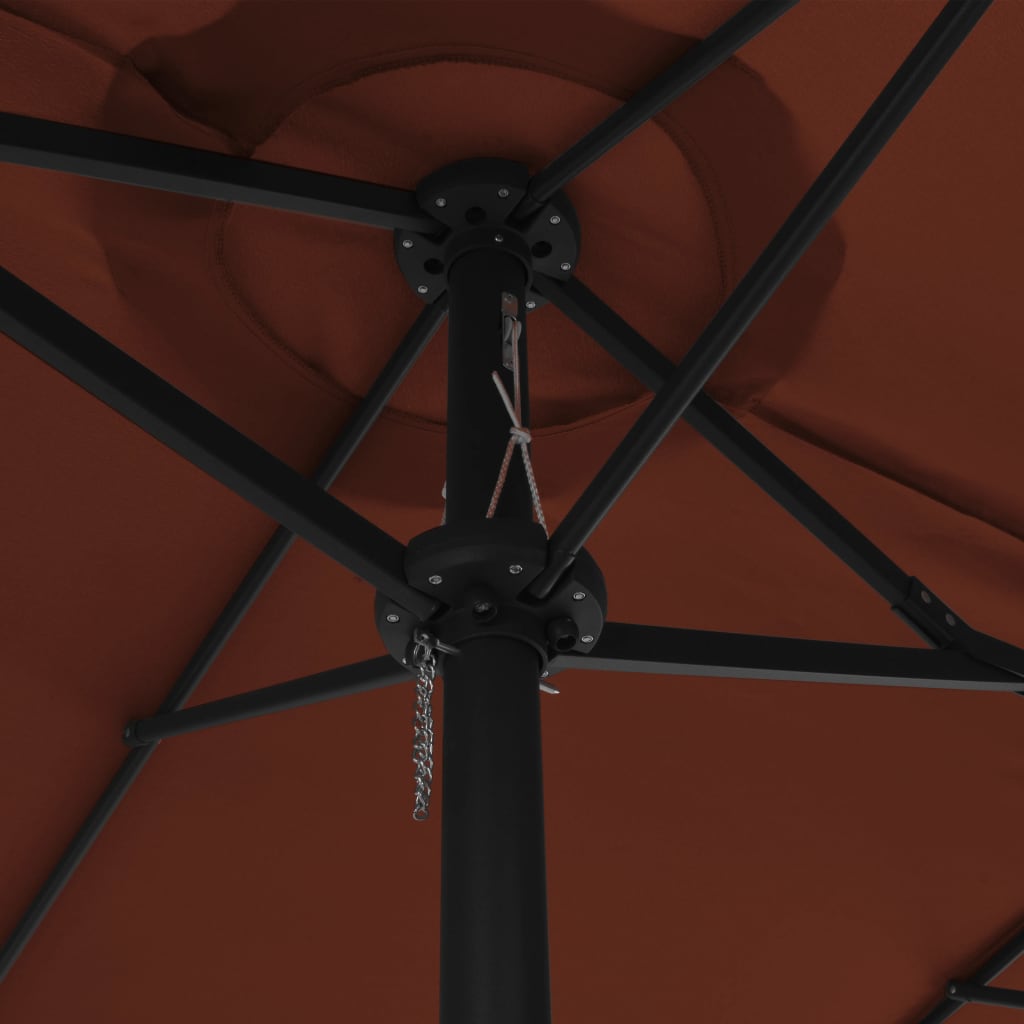 Parasol met aluminium paal 460x270 cm terracotta is nu te koop bij PeponiXL, paradijselijk wonen!