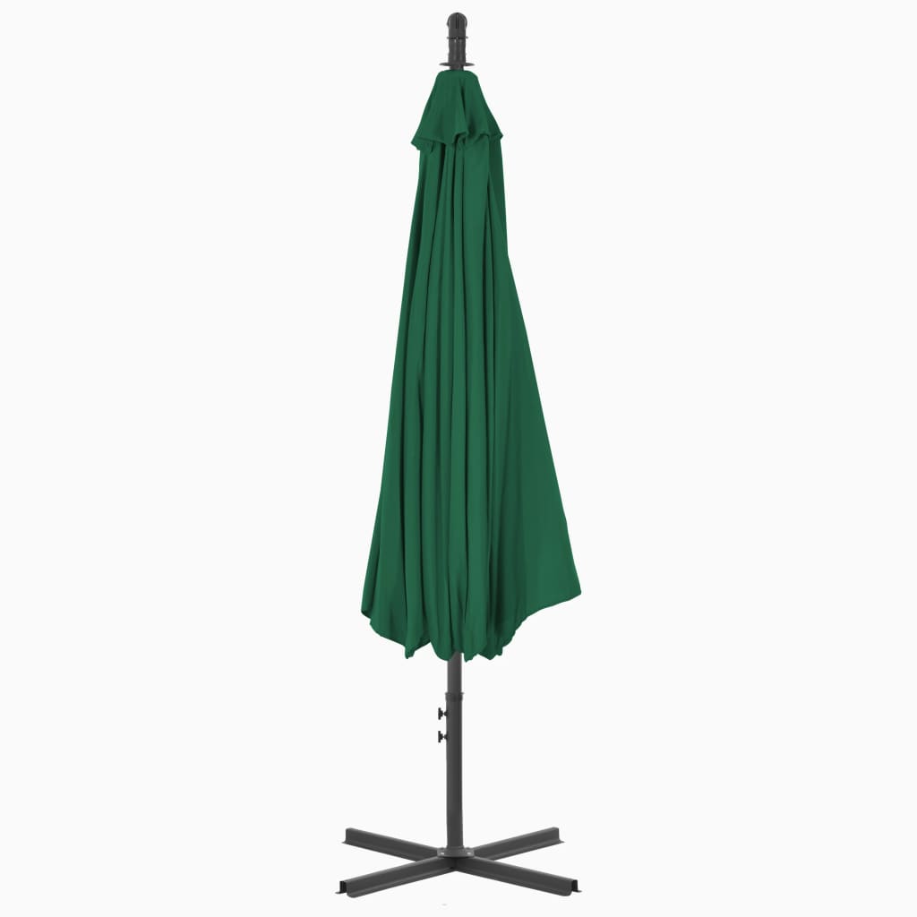 Zweefparasol met stalen paal 300 cm groen is nu te koop bij PeponiXL, paradijselijk wonen!