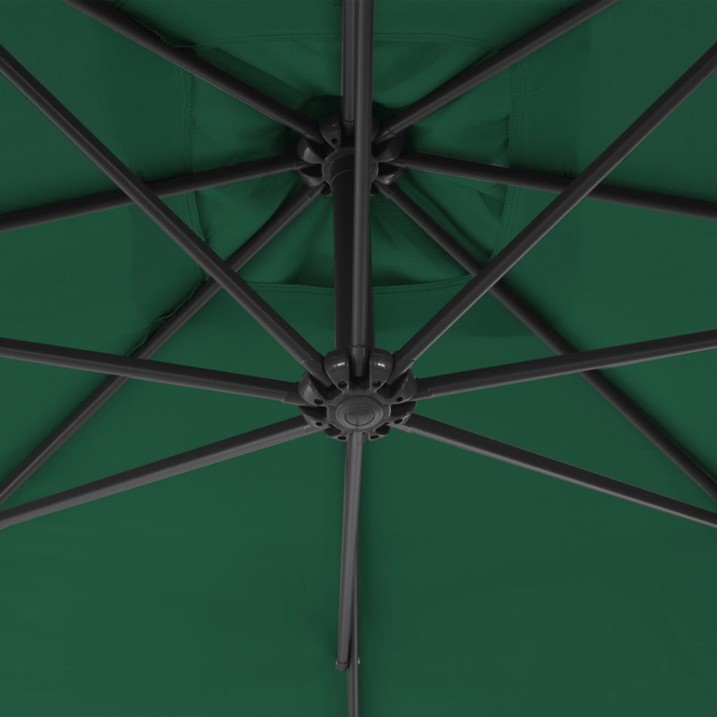 Zweefparasol met stalen paal 300 cm groen is nu te koop bij PeponiXL, paradijselijk wonen!