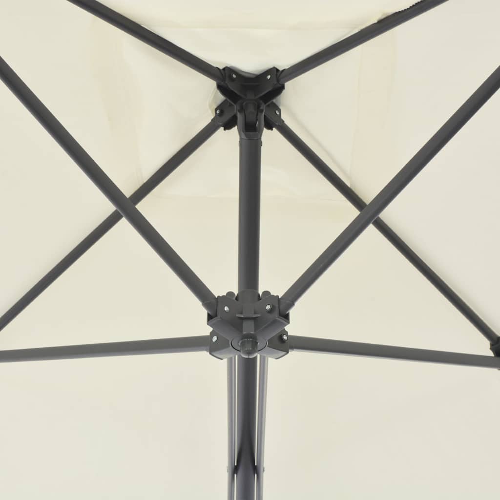 Parasol met stalen paal 250x250 cm zandkleurig is nu te koop bij PeponiXL, paradijselijk wonen!