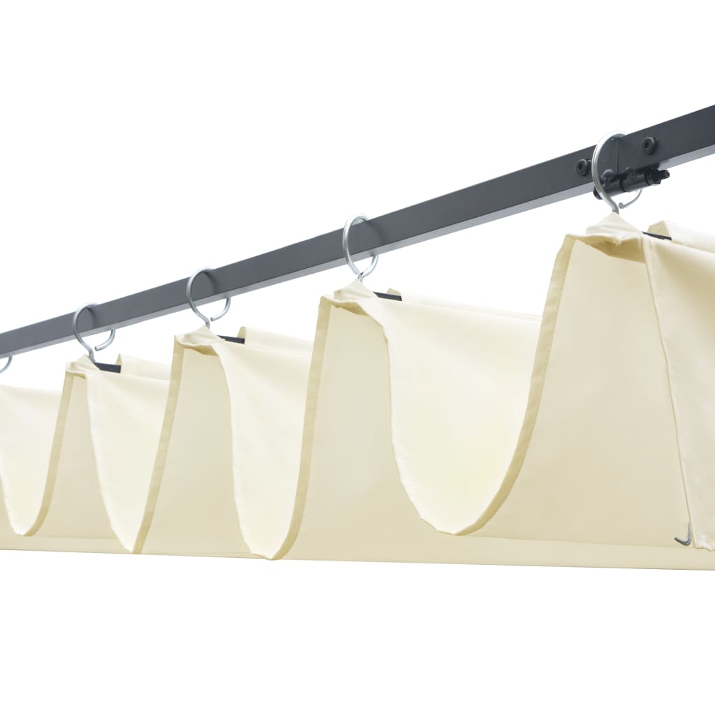 Prieel met dak 300x300x220 cm poly rattan bruin en crème is nu te koop bij PeponiXL, paradijselijk wonen!