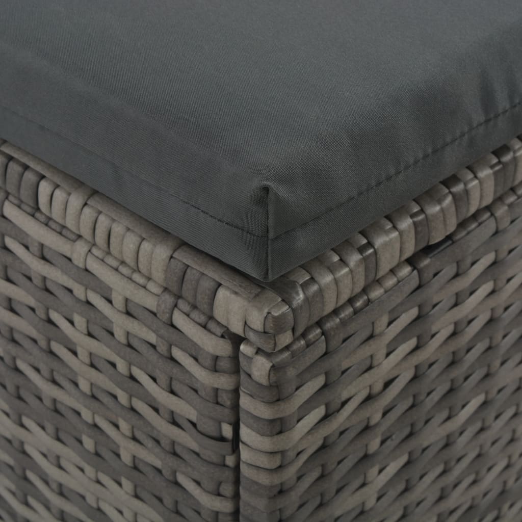 Ligbed 2-persoons met luifel poly rattan grijs is nu te koop bij PeponiXL, paradijselijk wonen!