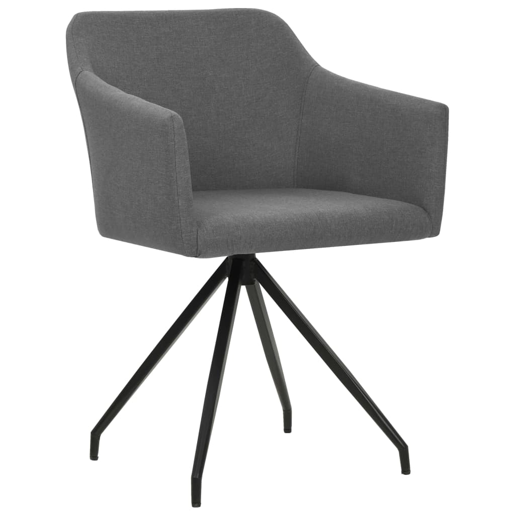 Eetkamerstoelen draaibaar 2 st stof lichtgrijs is nu te koop bij PeponiXL, paradijselijk wonen!