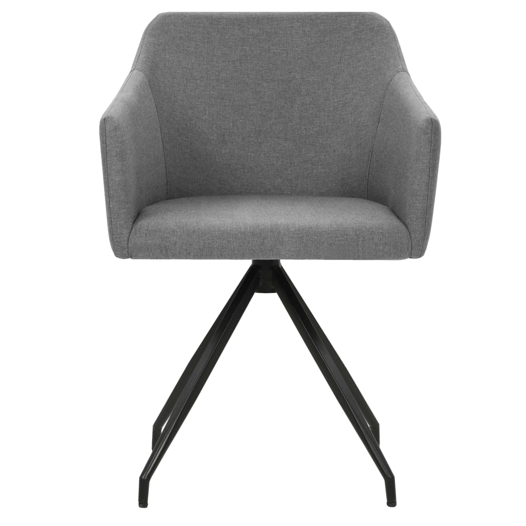 Eetkamerstoelen draaibaar 2 st stof lichtgrijs is nu te koop bij PeponiXL, paradijselijk wonen!