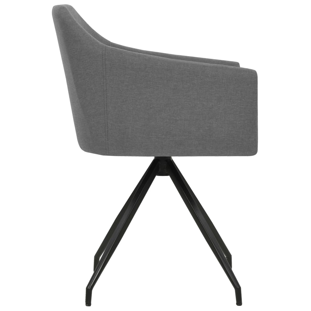 Eetkamerstoelen draaibaar 2 st stof lichtgrijs is nu te koop bij PeponiXL, paradijselijk wonen!