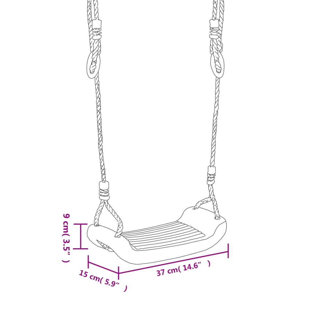 Schommelzitje en touwladder 37x15 cm PE blauw is nu te koop bij PeponiXL, paradijselijk wonen!