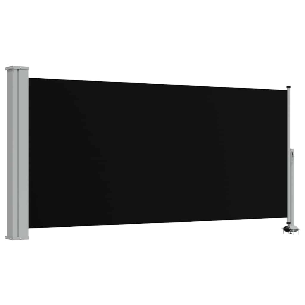 Tuinscherm uittrekbaar 120x300 cm zwart is nu te koop bij PeponiXL, paradijselijk wonen!