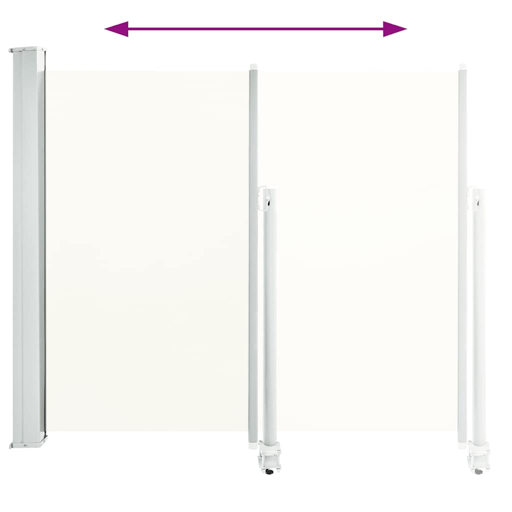 Tuinscherm uittrekbaar 120x300 cm crèmekleurig is nu te koop bij PeponiXL, paradijselijk wonen!