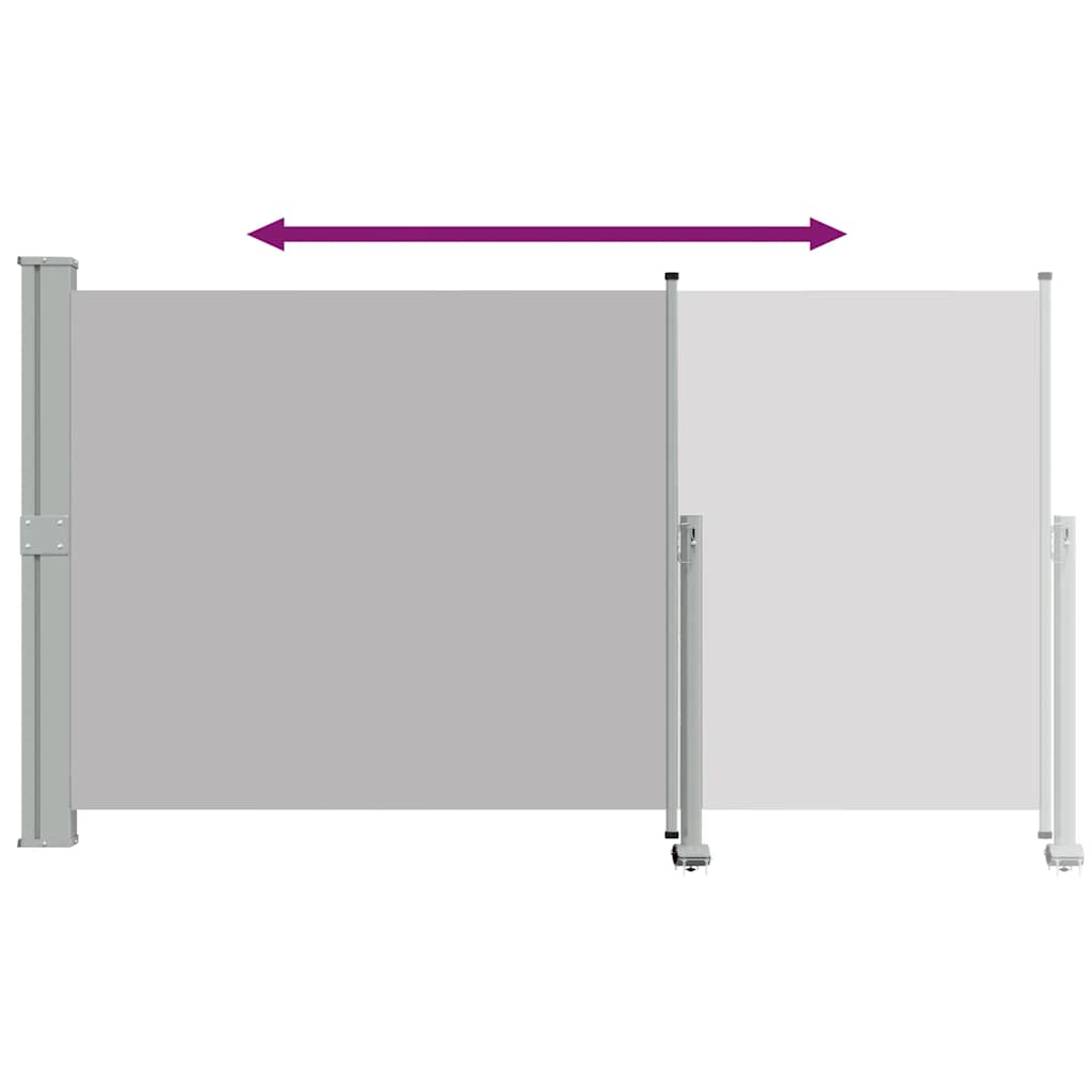 Tuinscherm uittrekbaar 140x300 cm grijs is nu te koop bij PeponiXL, paradijselijk wonen!
