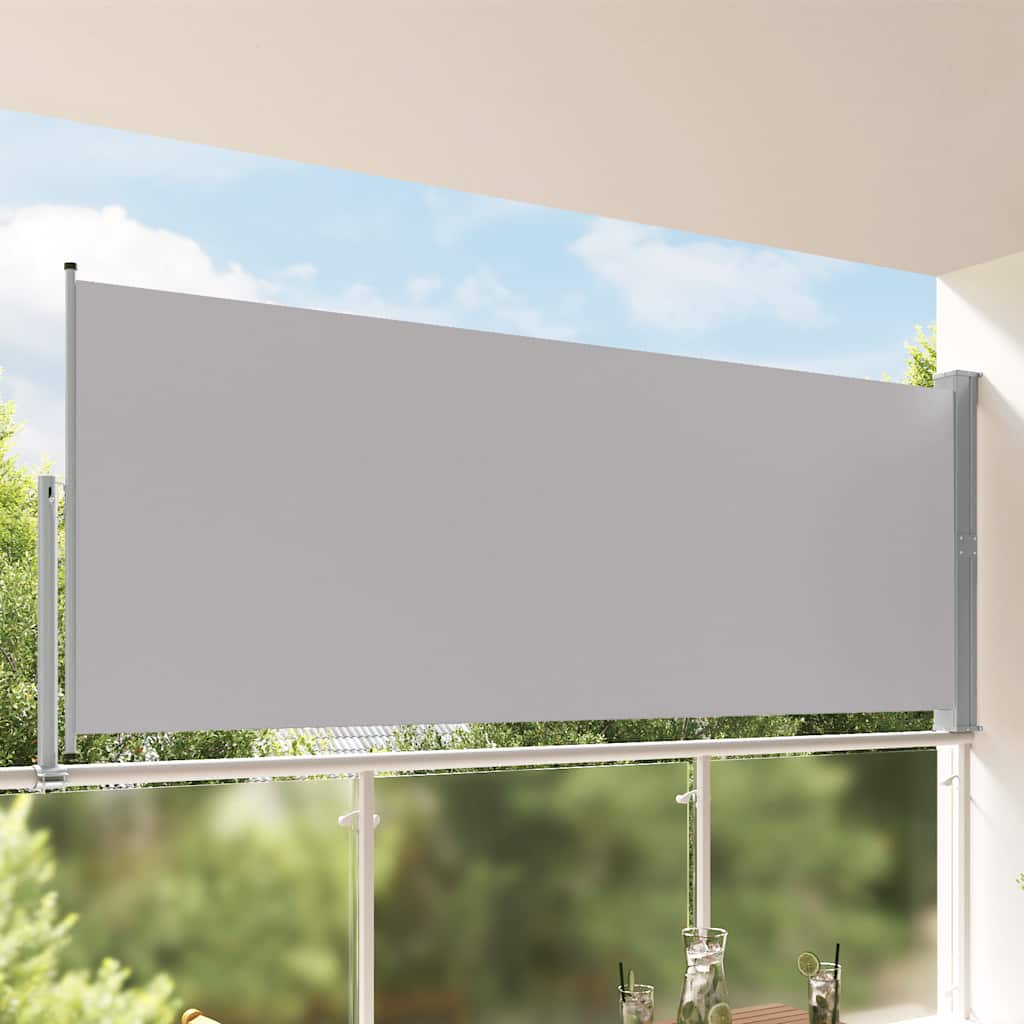 Tuinscherm uittrekbaar 140x300 cm grijs is nu te koop bij PeponiXL, paradijselijk wonen!