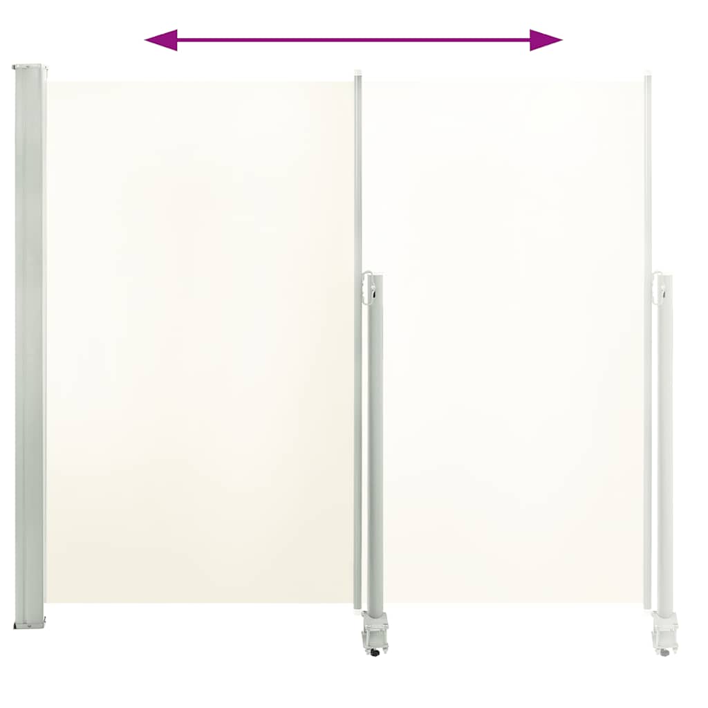 Tuinscherm uittrekbaar 160x300 cm crèmekleurig is nu te koop bij PeponiXL, paradijselijk wonen!