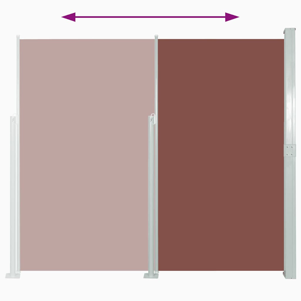 Windscherm uittrekbaar 140x300 cm bruin is nu te koop bij PeponiXL, paradijselijk wonen!