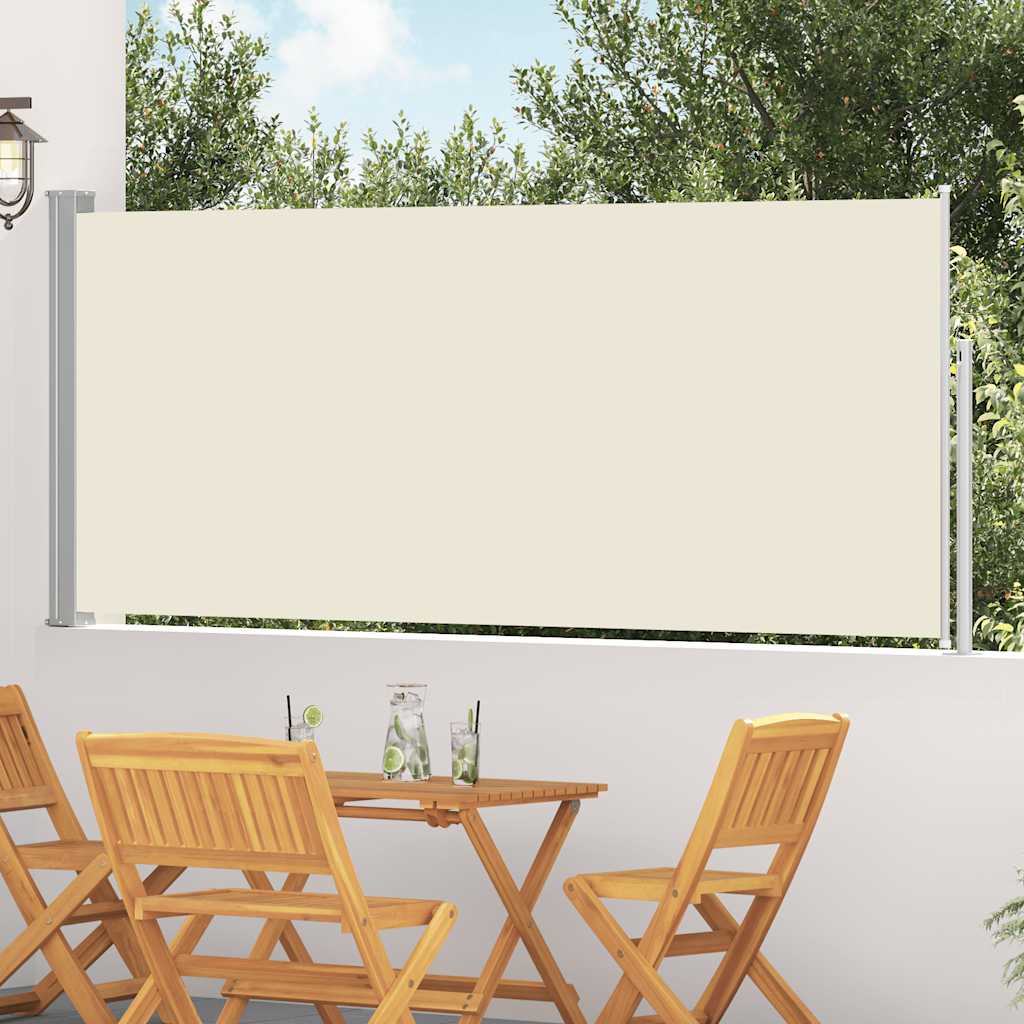 Windscherm uittrekbaar 120x300 cm crème is nu te koop bij PeponiXL, paradijselijk wonen!