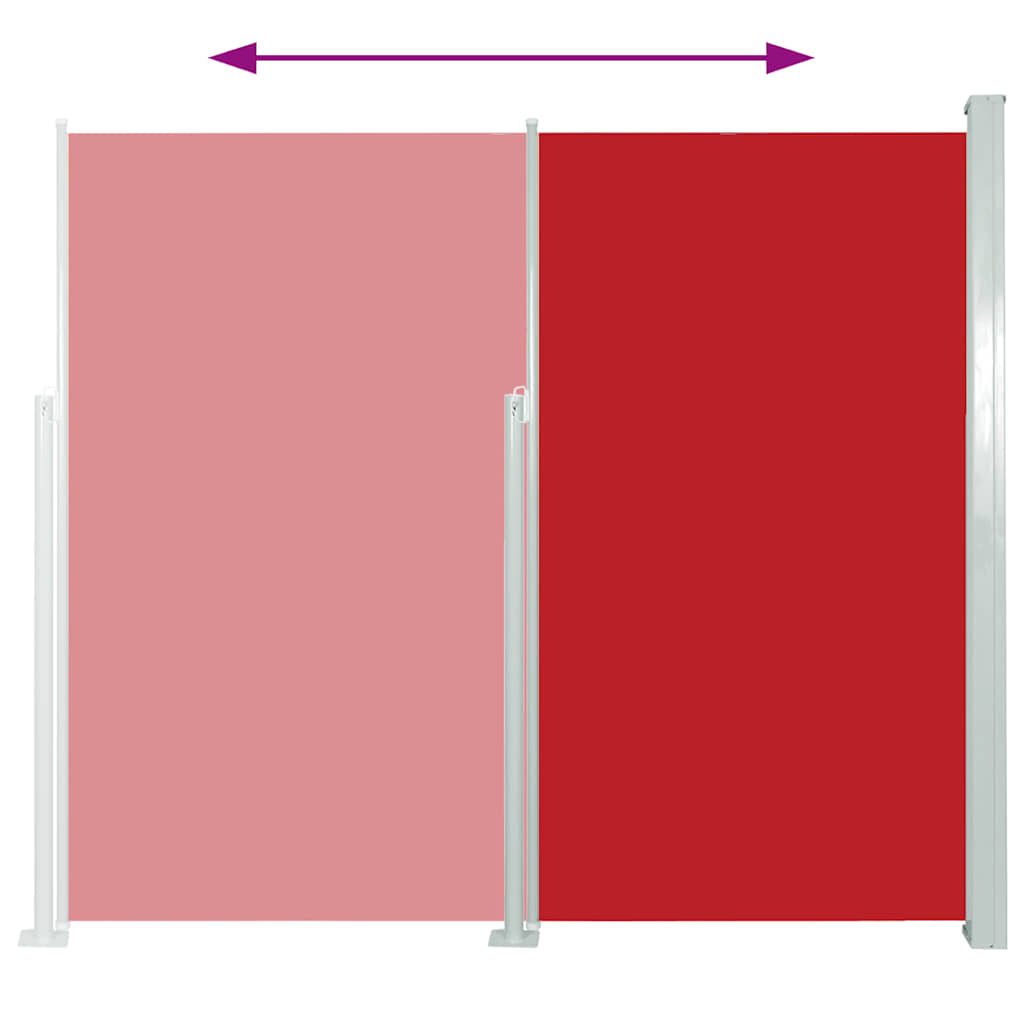 Windscherm uittrekbaar 120x300 cm rood is nu te koop bij PeponiXL, paradijselijk wonen!