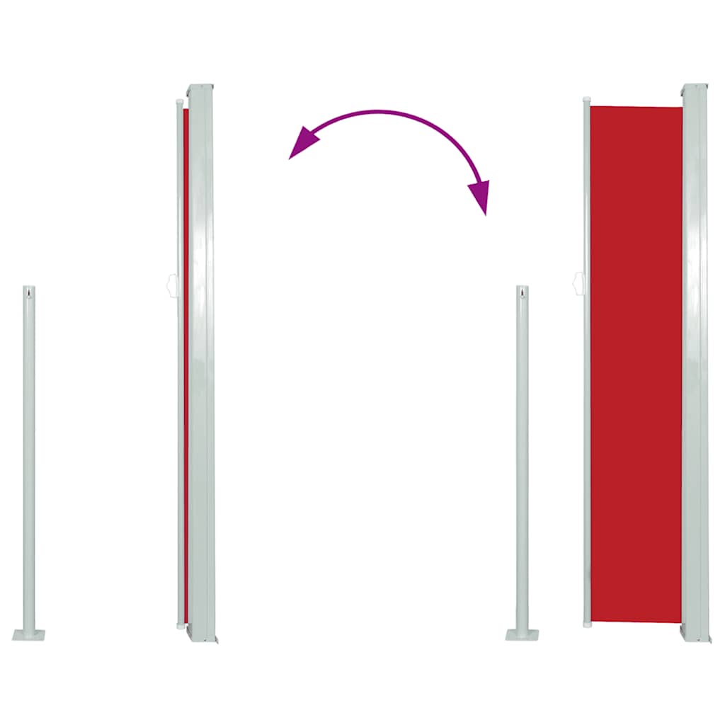 Windscherm uittrekbaar 120x300 cm rood is nu te koop bij PeponiXL, paradijselijk wonen!