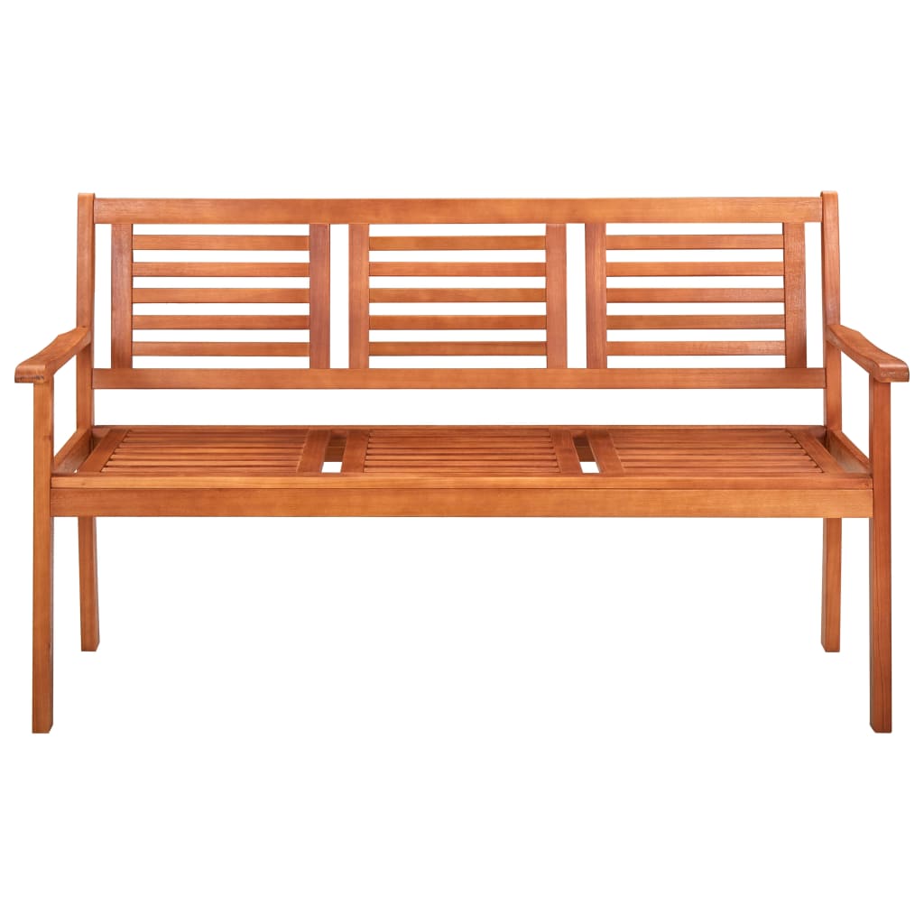 Driezits tuinbank 150 cm massief eucalyptushout is nu te koop bij PeponiXL, paradijselijk wonen!
