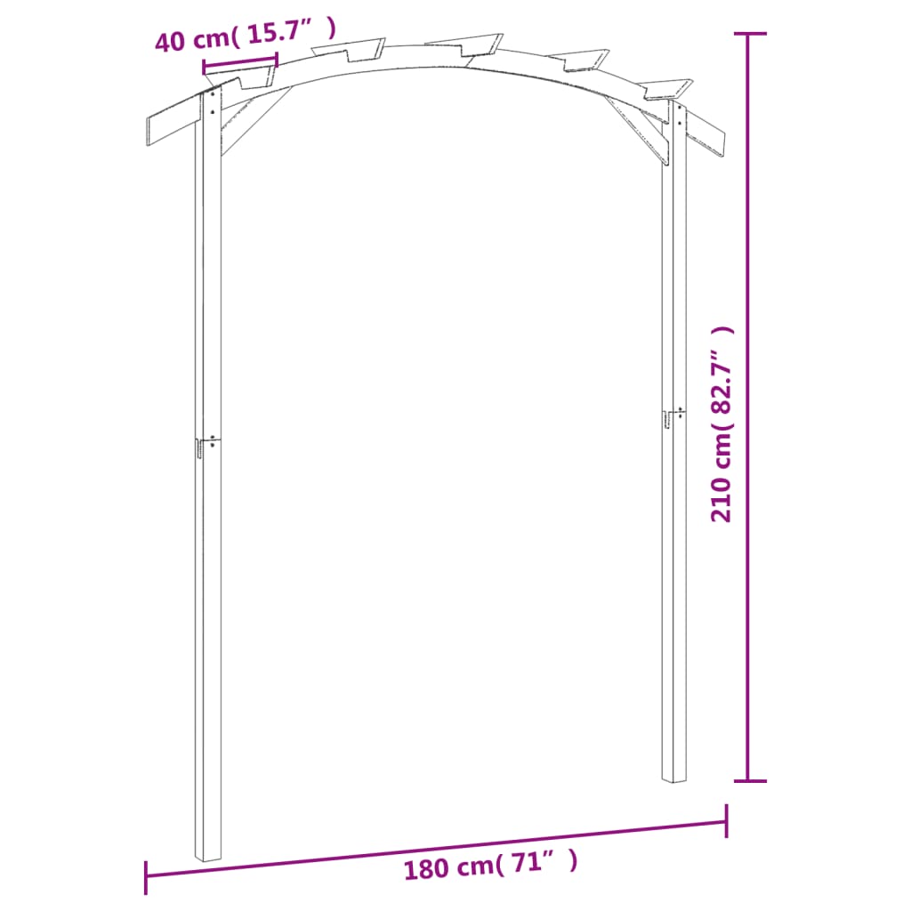 Pergola 180x210x40 cm geïmpregneerd grenenhout is nu te koop bij PeponiXL, paradijselijk wonen!