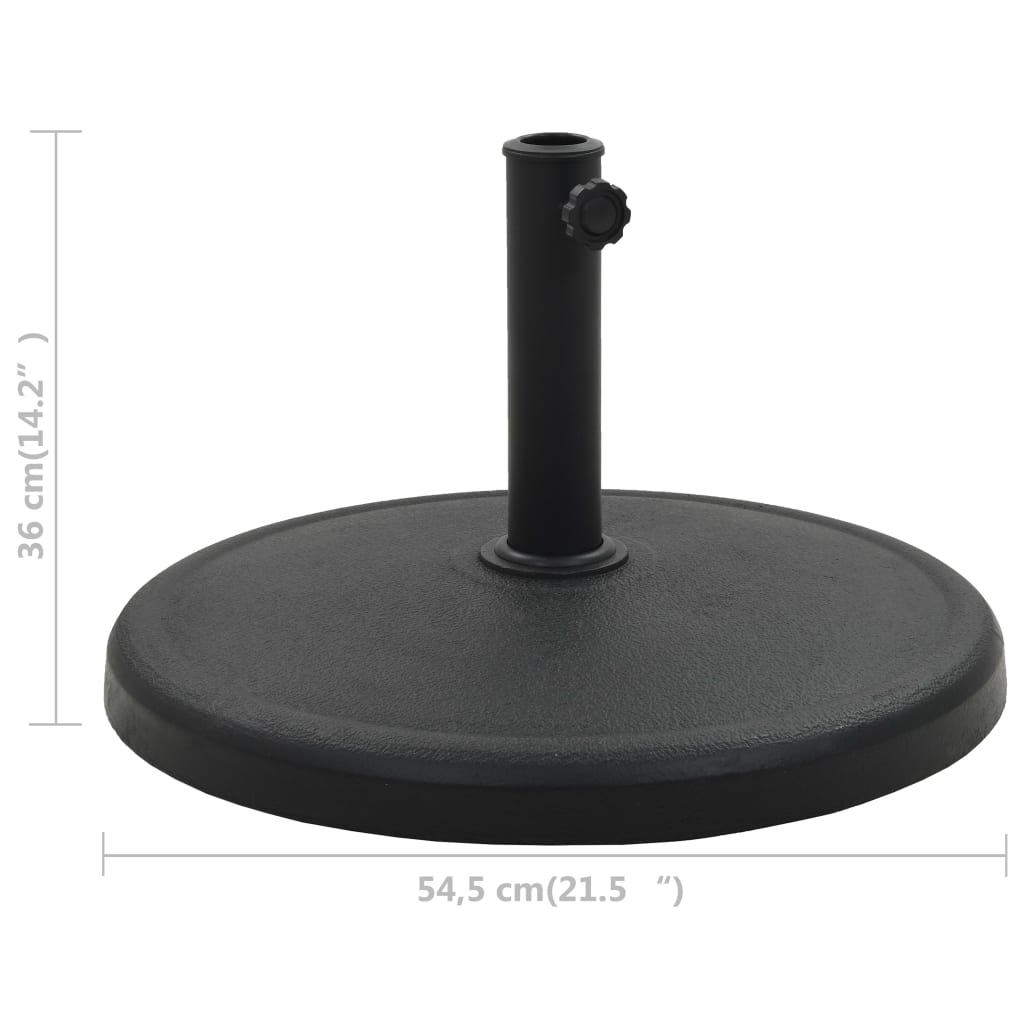 Parasolvoet rond 19 kg polyresin zwart is nu te koop bij PeponiXL, paradijselijk wonen!