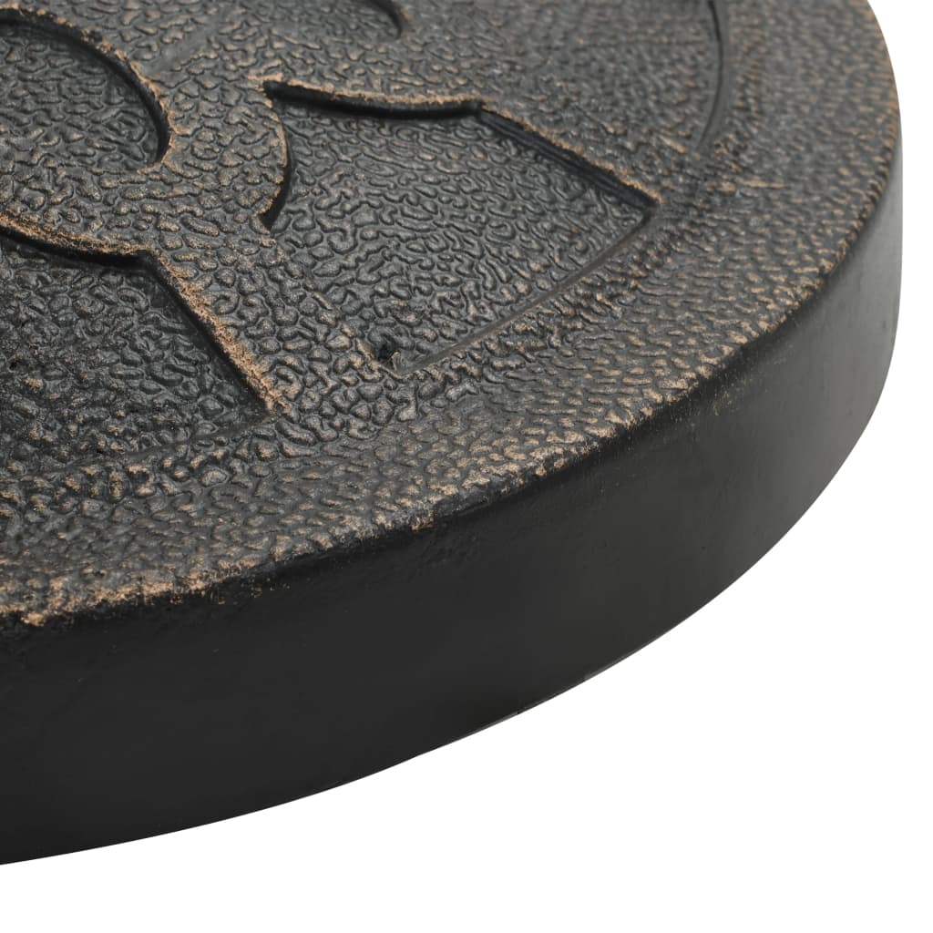 Parasolvoet rond 13 kg polyresin bronskleurig is nu te koop bij PeponiXL, paradijselijk wonen!