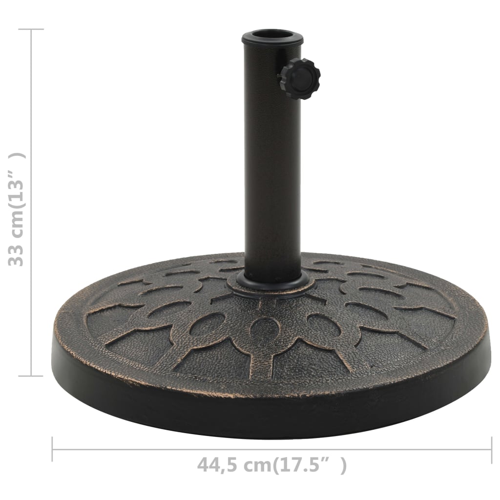 Parasolvoet rond 13 kg polyresin bronskleurig is nu te koop bij PeponiXL, paradijselijk wonen!