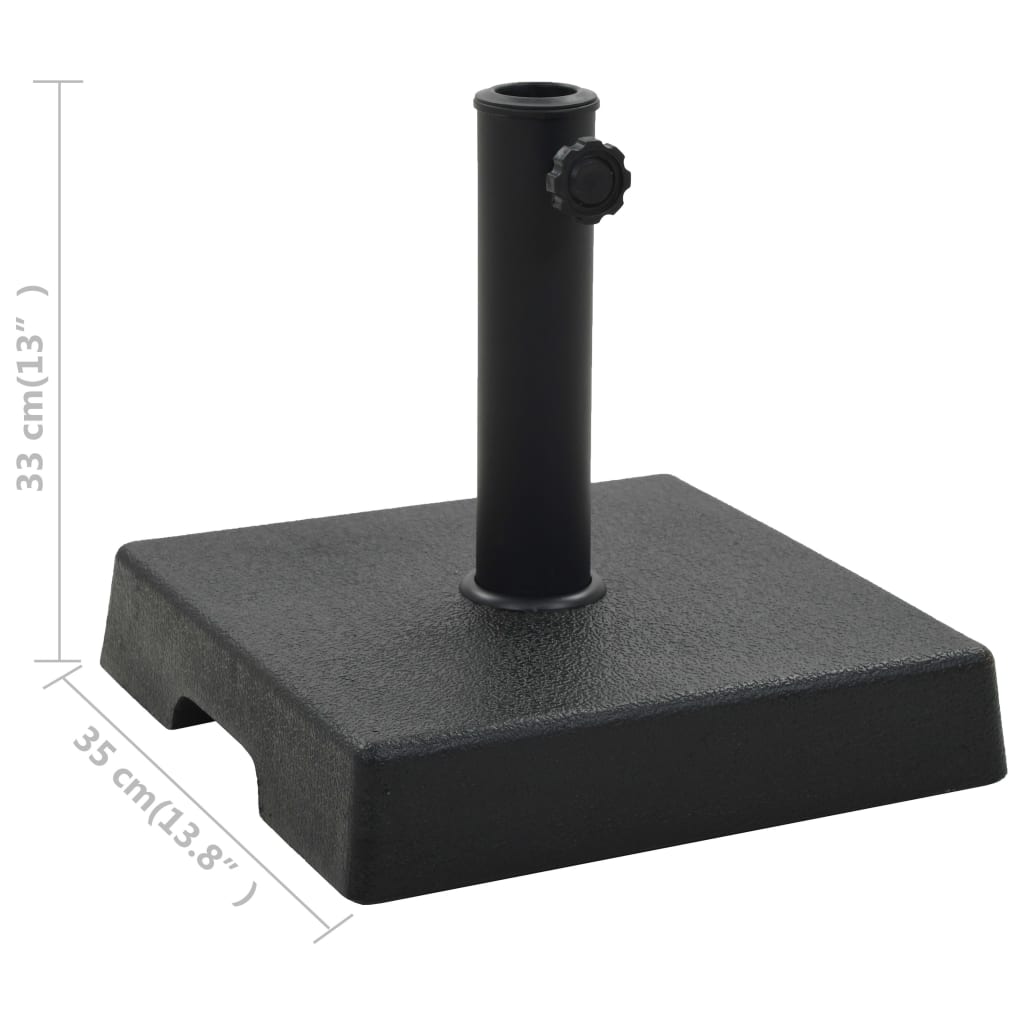 Parasolvoet vierkant 8 kg polyresin zwart is nu te koop bij PeponiXL, paradijselijk wonen!