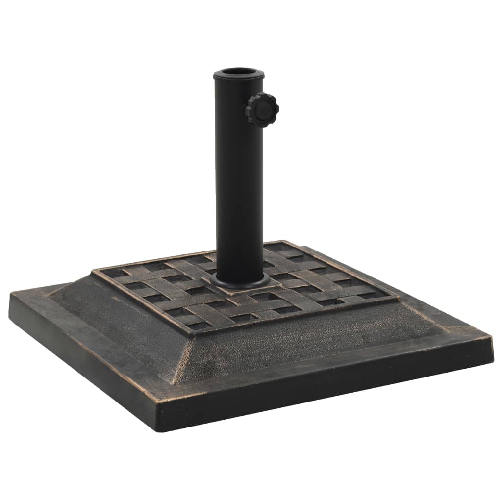 Parasolvoet vierkant 12 kg polyresin bronskleurig is nu te koop bij PeponiXL, paradijselijk wonen!