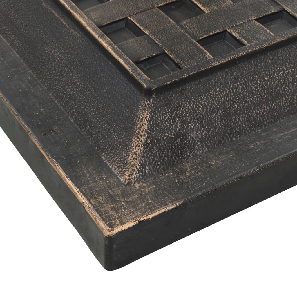 Parasolvoet vierkant 12 kg polyresin bronskleurig is nu te koop bij PeponiXL, paradijselijk wonen!