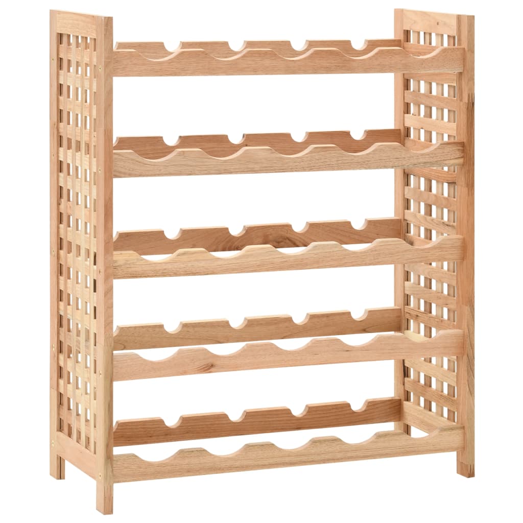 Wijnrek voor 25 flessen 63x25x73 cm massief walnotenhout is nu te koop bij PeponiXL, paradijselijk wonen!