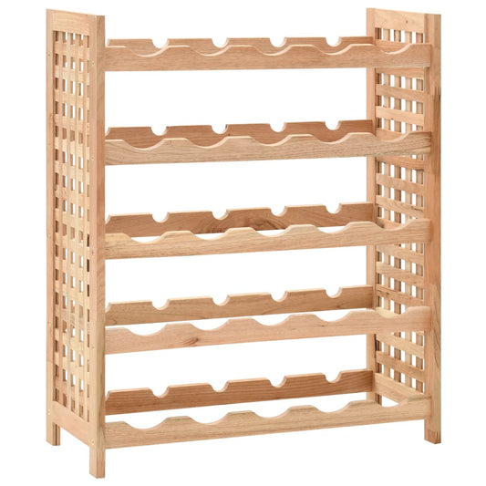 Wijnrek voor 25 flessen 63x25x73 cm massief walnotenhout is nu te koop bij PeponiXL, paradijselijk wonen!