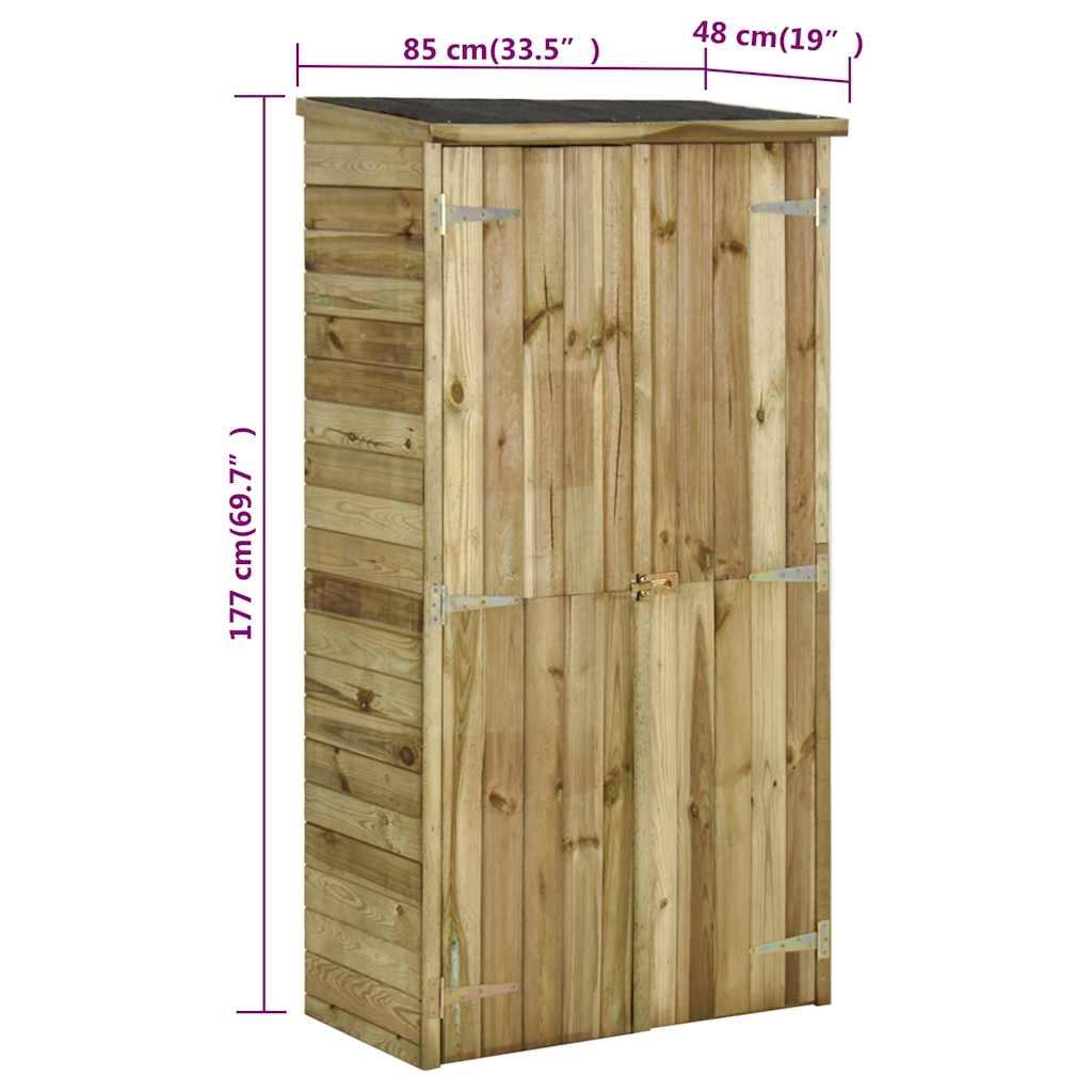 Tuinschuur 85x48x177 cm grenenhout is nu te koop bij PeponiXL, paradijselijk wonen!
