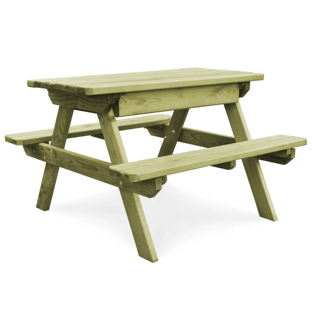 Picknicktafel met banken 90x90x58 cm geïmpregneerd grenenhout is nu te koop bij PeponiXL, paradijselijk wonen!