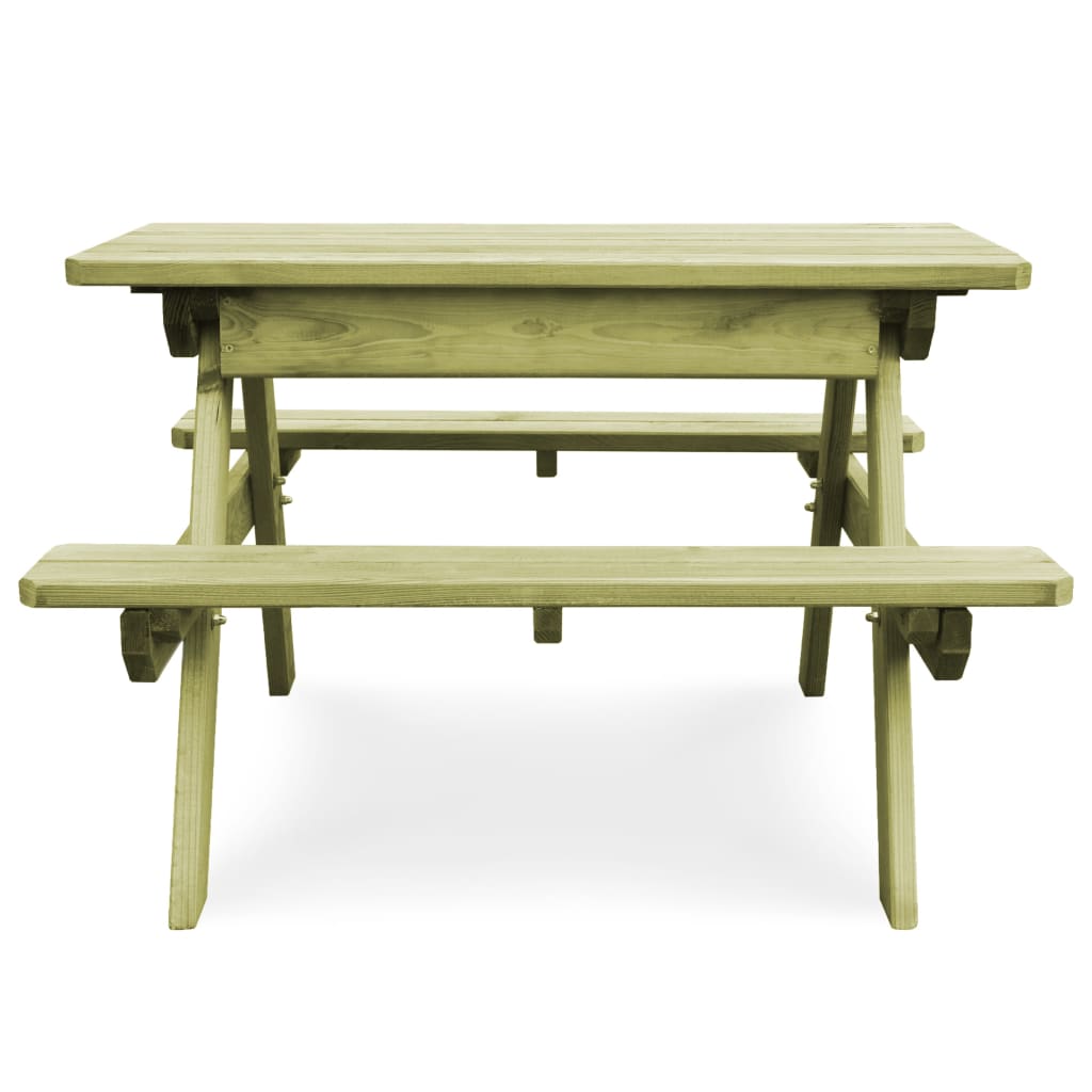 Picknicktafel met banken 90x90x58 cm geïmpregneerd grenenhout is nu te koop bij PeponiXL, paradijselijk wonen!