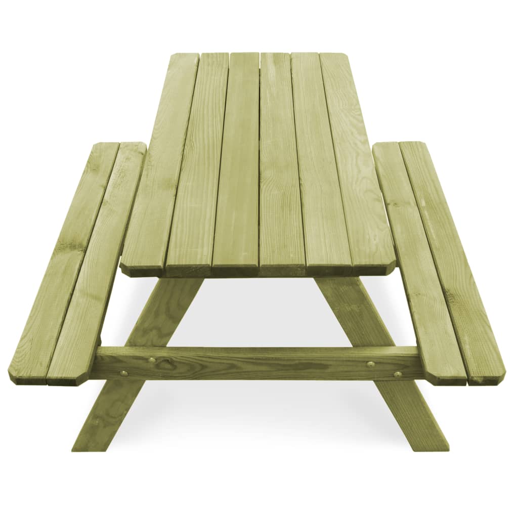 Picknicktafel met banken 90x90x58 cm geïmpregneerd grenenhout is nu te koop bij PeponiXL, paradijselijk wonen!