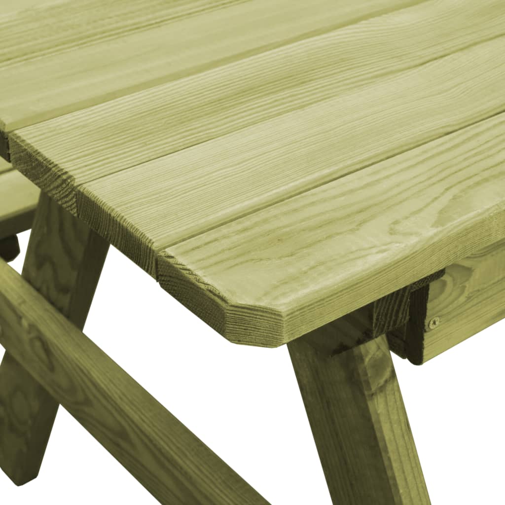 Picknicktafel met banken 90x90x58 cm geïmpregneerd grenenhout is nu te koop bij PeponiXL, paradijselijk wonen!