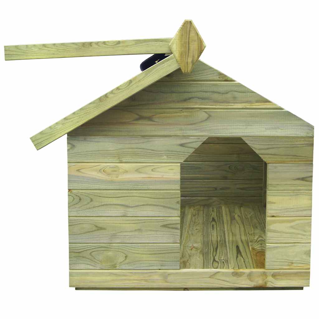 Hondenhok voor tuin met opklapbaar dak geïmpregneerd grenenhout is nu te koop bij PeponiXL, paradijselijk wonen!