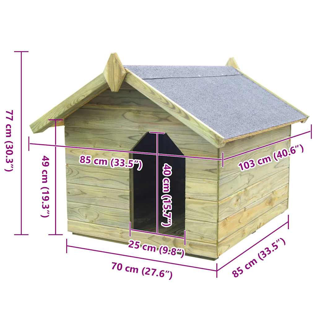 Hondenhok voor tuin met opklapbaar dak geïmpregneerd grenenhout is nu te koop bij PeponiXL, paradijselijk wonen!