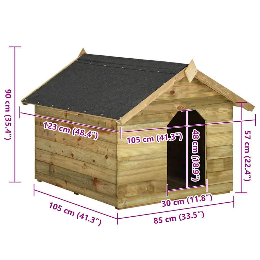 Hondenhok met opklapbaar dak geïmpregneerd grenenhout is nu te koop bij PeponiXL, paradijselijk wonen!