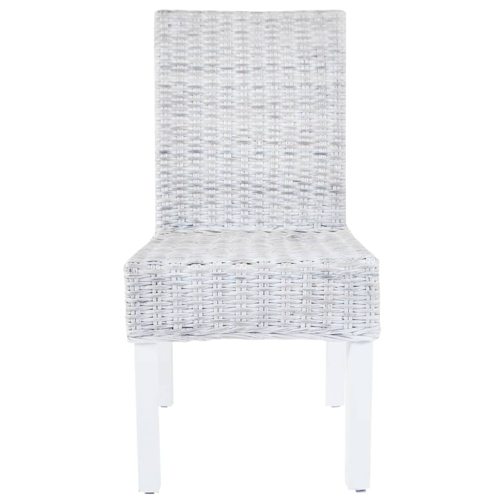 Eetkamerstoelen 6 st kubu rattan en mangohout lichtbruin is nu te koop bij PeponiXL, paradijselijk wonen!
