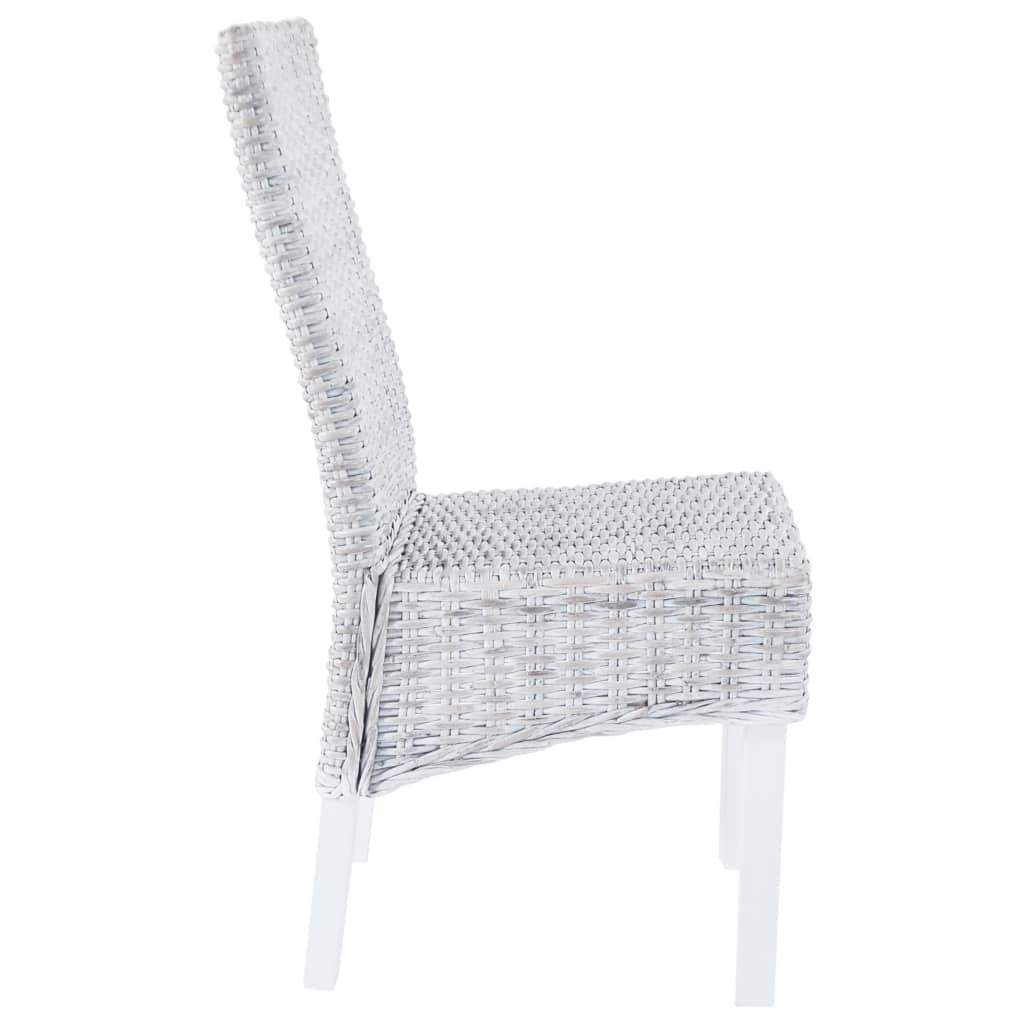 Eetkamerstoelen 6 st kubu rattan en mangohout lichtbruin is nu te koop bij PeponiXL, paradijselijk wonen!