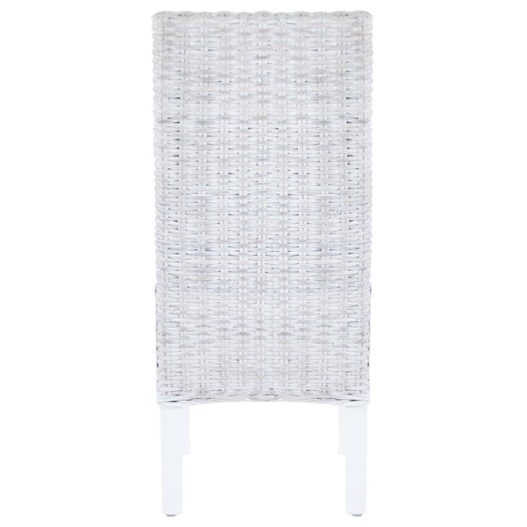 Eetkamerstoelen 6 st kubu rattan en mangohout lichtbruin is nu te koop bij PeponiXL, paradijselijk wonen!