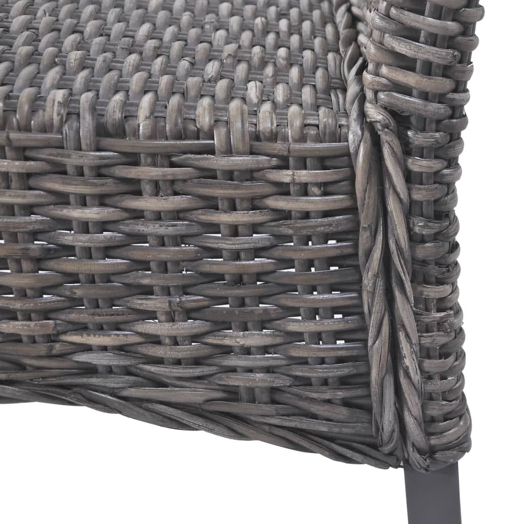 Eetkamerstoelen 6 st kubu rattan en mangohout bruin is nu te koop bij PeponiXL, paradijselijk wonen!
