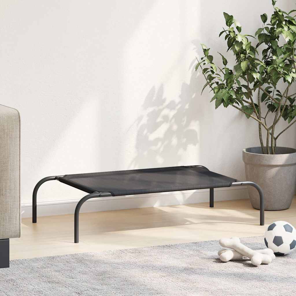 Hondenbed verhoogd S textileen zwart is nu te koop bij PeponiXL, paradijselijk wonen!