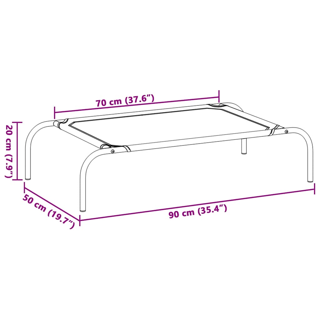 Hondenbed verhoogd S textileen zwart is nu te koop bij PeponiXL, paradijselijk wonen!