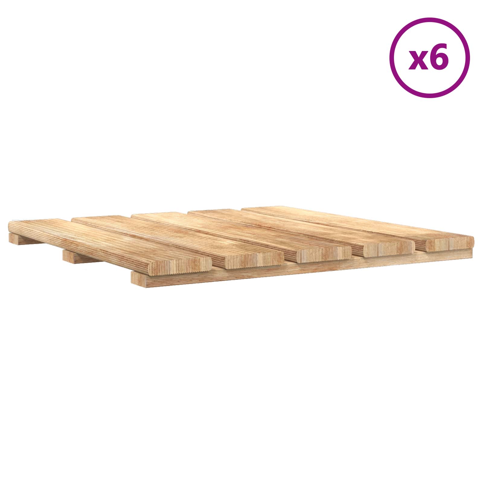 Terras Tegel 6 pcs Bruin 50 x 50 cm is nu te koop bij PeponiXL, paradijselijk wonen!