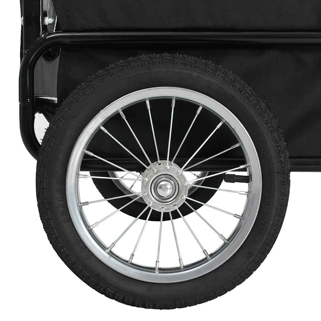 Huisdierenfietskar en joggingbuggy 2-in-1 rood en zwart is nu te koop bij PeponiXL, paradijselijk wonen!